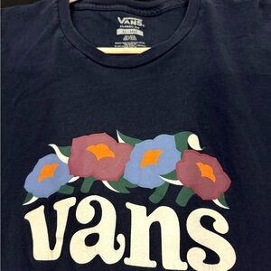 Vans Light Gray T-Shirt with Navy Logo